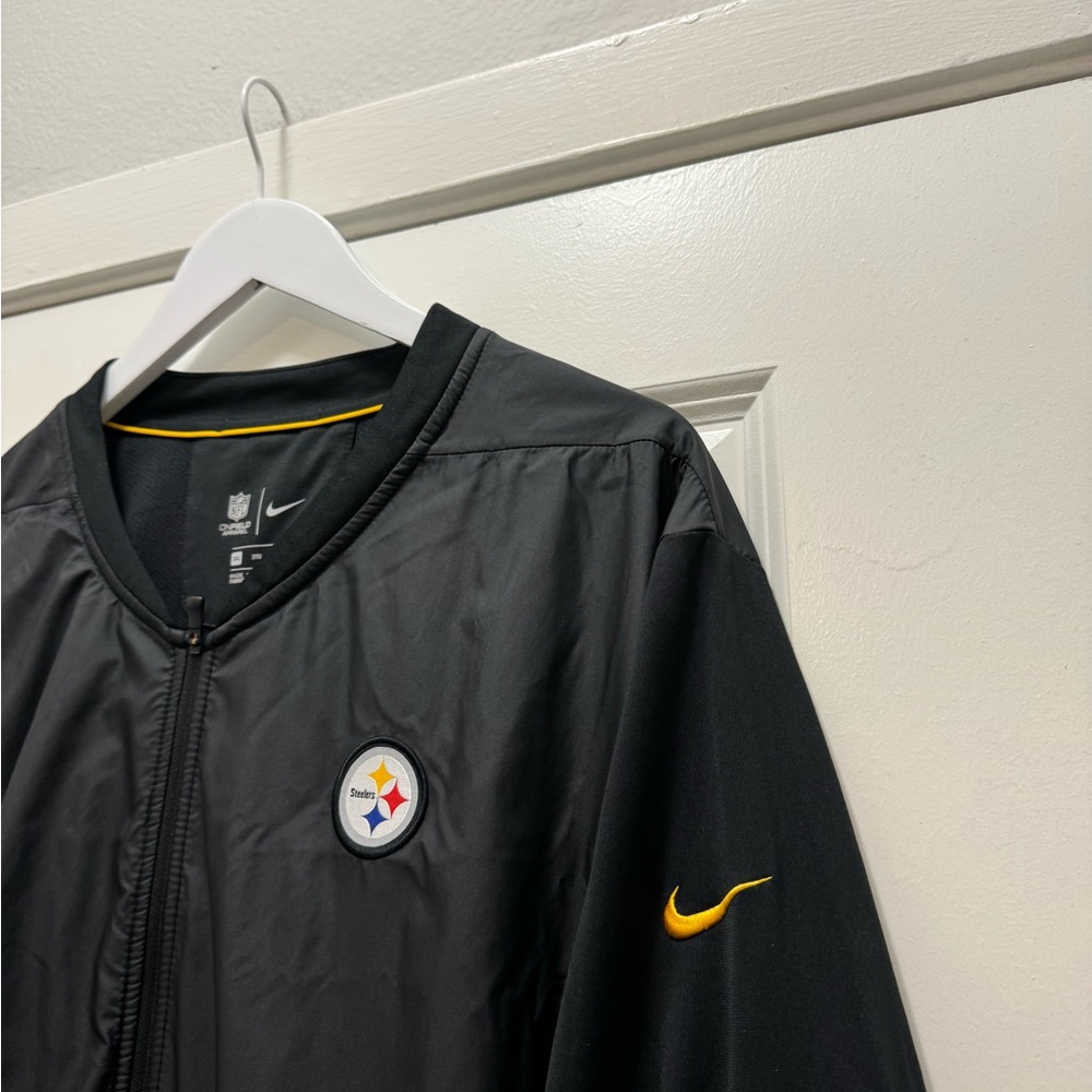 Pittsburgh Steelers Nike Onfield hybrid Elite Jacket Black NFL Full Zip - Picture 3 of 11